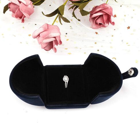 iSuperb Royal Blue Velvet Necklace Long Chain Box Jewelry Gift Box Pendant Bracelet Jewelry Packaging Boxes for Wedding Engagment Proposal Gift in Kuwait