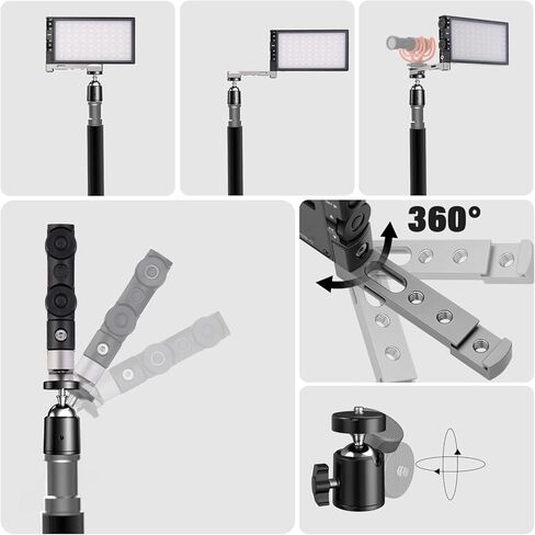 إضاءة فيديو G1s RGB مع حامل ثلاثي القوائم محمول، طقم إضاءة كاميرا LED، لوحة إضاءة 8500K مع هيكل من سبائك الألومنيوم لصورة المنتج على YouTube التصوير الفوتوغرافي لمؤتمرات الفيديو في الاستوديو in Kuwait