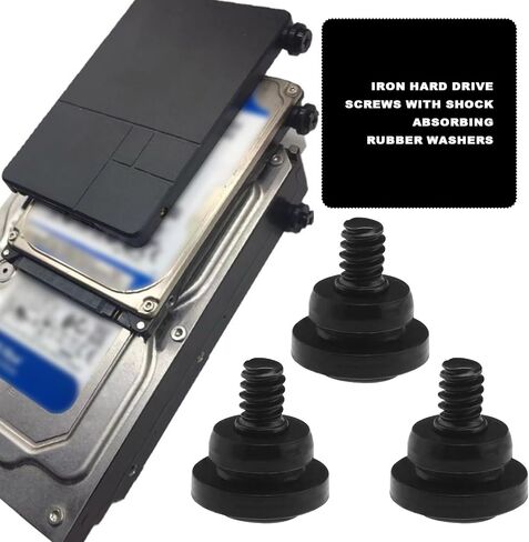 12PCS 3.5 Inches Hard Drive Screw with Rubber Washer Kit Hard Drive Shock Absorbing Screw Shock Absorption Screw for 3.5 Inches HDD SSD Computer Cases in Kuwait