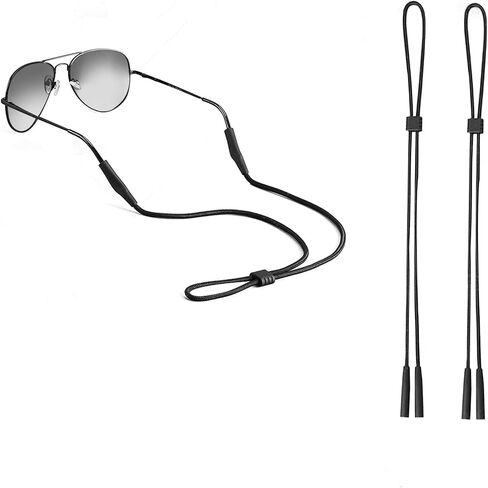 Eyeglass Straps, Adjustable Anti-Slip Glasses Cords for Men, Women, and Kids, 3PCS Eyewear Retainer, Sunglasses Neck Strap for Sports & Outdoor Use in Saudi Arabia