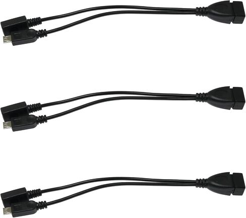 محول USB ميكرو 2 في 1 إلى USB 3 قطع كابل OTG كابل طاقة محول USB إلى Micro USB لـ Fire Stick وPlaystation Classic والمزيد، محول Micro USB 2 في 1 in Kuwait