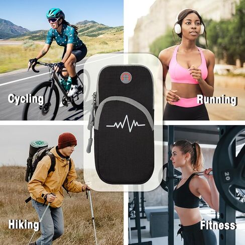 Phone Arm Bag Sweatproof Sport Phone Armband Armband Running Armbag with Adjustable Arm Strap for Fitness Running (Black) in Saudi Arabia