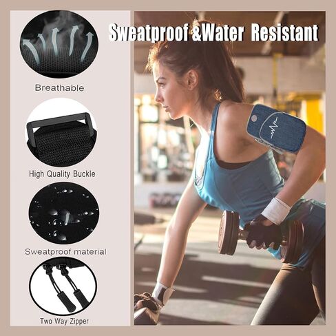 Phone Arm Bag Sweatproof Sport Phone Armband Armband Running Armbag with Adjustable Arm Strap for Fitness Running (Black) in Saudi Arabia