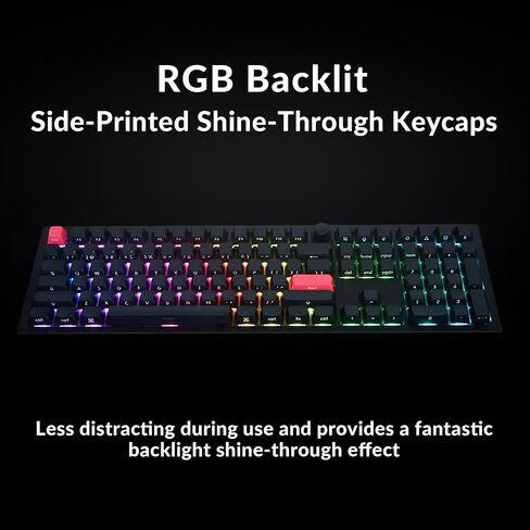 Keychron Q6 Max QMK/LAUNCHER Wireless Bluetooth/2.4 جيجا هرتز/USB-C لوحة مفاتيح ميكانيكية سلكية مخصصة، مقبض كامل الحجم قابل للبرمجة بإضاءة خلفية RGB ومفتاح Gateron Brown قابل للتبديل السريع لنظام التشغيل Mac Windows Linux - أسود in Saudi Arabia
