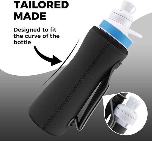 2Pcs Sleeve for Cirkul Water Bottle, Cirkul Water Bottle Sleeve, for 22oz Plastic & Stainless Steel Bottles, Sweat Absorbing Cirkul Sleeve, with Storage Handle, for Retaining Temperature in Saudi Arabia
