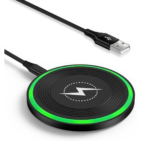15W Wireless Charger Fast Charging Pad for Samsung Galaxy Z Fold 6 5 4, Z Flip 6 5 4, S24 S23 S22 S21 S20 Ultra 5G FE S10 S9 S8 S7, Note 20 10 9 8, Google Pixel 8 7