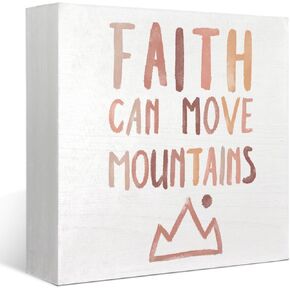 Boho Neutral Baby Girl Boy Nursery Decor - Jesus Loves Me Christian Wood Box Sign Desk Decor, Toddler Girl Room Decor, Christian Desk Decor Bible Verse Decor, 5x5