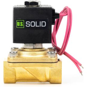 1/2" Stainless Steel Solenoid Valve - 110V AC Normally Closed Electric Solenoid Valve with Viton Seal, Lead Wire Type