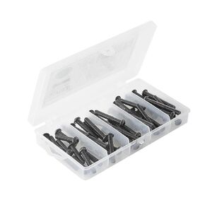 M6 x 20mm, 25mm, 30mm, 35mm, 40mm Button Head Socket Cap Screws Bolts, 10.9 Grade Alloy Steel, Black Oxide Finish, Metric Allen Hex Drive, Fully Threaded, 50PCS