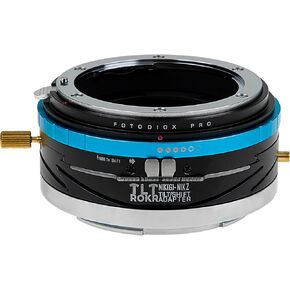 Fotodiox Pro TLT ROKR - محول تركيب عدسة قابلة للإمالة/التحويل متوافق مع عدسات Nikon F Mount G-Type D/SLR إلى هيكل كاميرا Nikon Z-Mount بدون مرآة