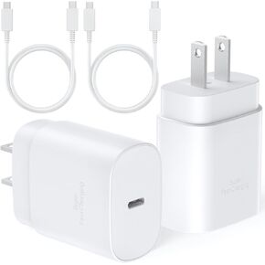 iPhone 15 16 Charger,2-Pack 30W Phone Super Fast Type C Charger Block with 6Ft USB C Charging Cable Compatible with iPhone 15/Plus/Pro/Pro Max,Samsung Galaxy S24 Ultra/S23/S22/S21