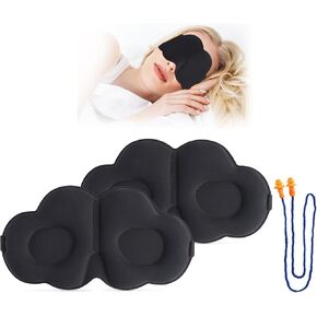 Sleep Mask,Soft 3D Contoured Silky Blindfold Eye Mask for Sleeping and Side Sleepers,Eye Cover with Adjustable Strap Suitable Gift for Men Women Kids (Purple)