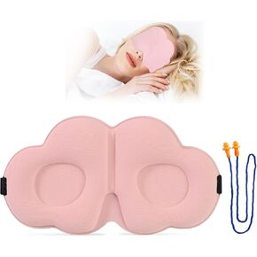 Sleep Mask,Soft 3D Contoured Silky Blindfold Eye Mask for Sleeping and Side Sleepers,Eye Cover with Adjustable Strap Suitable Gift for Men Women Kids (Purple)