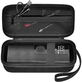 Storage Case Compatible with Portable Air Pump, 120 PSI Air Compressor, Car Tire Inflator Storage Bag for USB Cable, Air House, Connector and Accessories (Box Only)-Black
