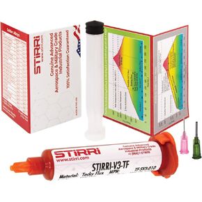 STIRRI-V3-TF تدفق معجون لحام عالمي غير نظيف (ROL0) - مجموعة حقنة 30 جرام - للجيل القادم من مجموعات SMD المتوافقة مع REACH - تدفق اللحام مع أداة حقنة