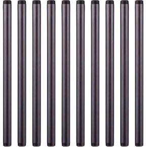 3/4" x 24 " Black Malleable Steel Nipples Fitting, 3/4 Inches Threaded Pipe Nipples, DIY Steampunk Industrial Vintage Style, 10 Pack.