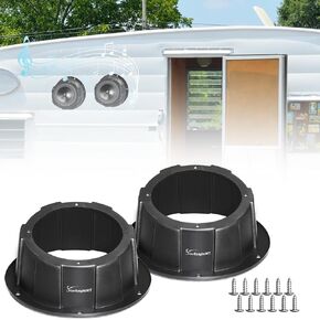 2PCS 6.5 Inch Speaker Pods - StarknightMT Universal Angled Surface Mount Speaker Box Enclosure Compatible with 6.5" Speaker for RVs, UTVs, Trunks, Boats, Golf Carts, ATVs, Doors, Pre-Drilled Holes