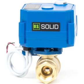 U.S. Solid Motorized Ball Valve with Manual Function - 3/4" Stainless Steel, Full Port, 85-265V AC, 2-wire Automatic Return, Normally Closed
