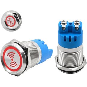 2 قطعة DC24V 22 مللي متر 110dB معدن الطنان أسلم مقاوم للماء IP67 إنذار الطنان الإلكتروني المتقطع مع مؤشر فلاش أحمر