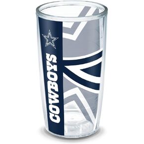 كوب Tervis مصنوع في الولايات المتحدة الأمريكية بجدار مزدوج، كأس Tervis NFL Dallas Cowboys المعزول يحافظ على المشروبات باردة وساخنة، 24oz، ضخم