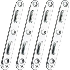 BokWin Set of 4 Bed Rail Fasteners 3 Inch, Wood Bed Rail Connecting Fittings Thicken Furniture Bed Hardware