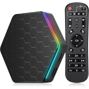 Android 12.0 TV Box, 6k/3D HD Tv Box H618 Quadcore 4GB RAM 32GB ROM 2.4G/5.0G Dual WiFi & BT 4.0, Android Box Support Multi-Lingual with LAN Ethernet 10/100M for Chat Movie Game etc.