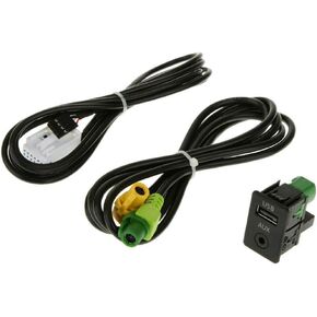 USB AUX Switch Socket+Cable Harness - MASO Socket Adapter for Car V-VV RCD510 310 300 RNS315 NAV 238 268MF