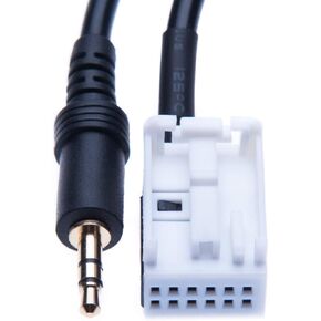 3.5mm Aux Audio Input Cable Music Interface Compatible with Volkswagen in Car Adapter to Connect MP3, iPod, iPhone, Samsung Galaxy, OEM VW Car Radios RCD210, RCD310, RCD510