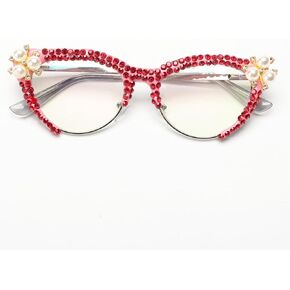 Cat Eye Rhinestone Reading Glasses Diamond Reading Glasses for Women Stylish bling Magnifying Blue Light Readers