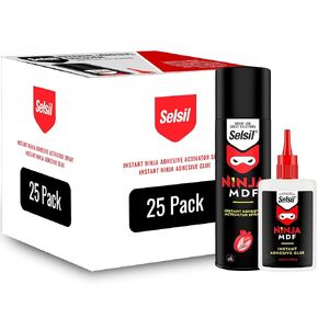 SELSIL CA Glue and Accelerator, CA Glue with Activator (3.50 oz Glue + 13.50 fl oz Activator) Clear Super Glue & Adhesive Accelerators for Woodworking (1 Pack)