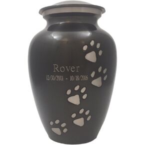 Pawsitive Reflection, Small Pet Urn, Slate/Pewter