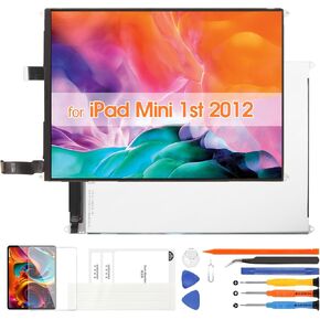 Screen Replacement for iPad Mini 1 LCD Display for iPad Mini 1st A1432 A1455 A1454 7.9 inch Panel Repair Parts Kit(Only LCD,Not Touch Digitizer)