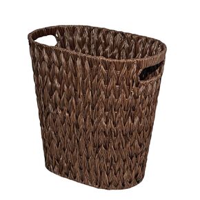 Wicker Trash Can,Watse Basket, Woven Bathroom Trash Can with Handles, Waste Paper Basket, Trash Cans for Bedroom,Decorative Boho Trash Can, 19 Liters/5 Gallons
