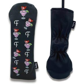 Wood Headcover - Premium Leather Cover - Fits 3, 5 & 7 Woods + Hybrids of All Brands