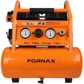 FORNAX Air Compressor Portable 2 Gallon, 1.2 HP 2.1 SCFM@ 90 PSI Oil Free Air Compressor, Max Pressure 135 PSI, 65 dB Silent Air Compressor for Auto Repair, Tire Inflation, Airbrushing, Nailing