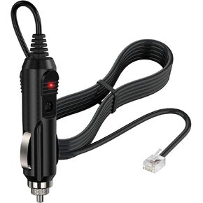 EWAY 12V Radar Detector Power Cable RJ11, Replacement Radar Detectors Car Charger Adapter RJ11 Plug Power Supply Cord for Escort Beltronics Uniden & More Radar Detector w/RJ-11 Telephone Connector