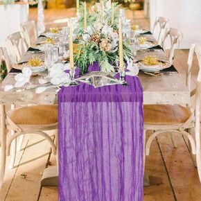 Orange Gauze Table Runner Cheesecloth Fabric 13FT Cheesecloth Table Runners for Halloween Party Decor Boho Cheese Fabric Table Cloth Vintage Cheese Cloth Table Cover for Ceremony Reception