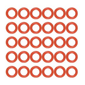 [30 Pcs] Silicone O-Rings Red 6mm OD 4mm ID 1 mm Width, Metric VMQ Sealing Gasket for Cup Lids, Coffee Maker, Brewing Fitting, Washer, Filter, Pump, Plumbing, Hose, Gauge, Auto, Machine