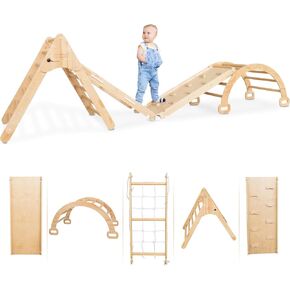 Indoor Playgroud Jungle Gym for Toddlers Slide,Climbing Toys for Toddlers Playset-Indoor Play Gym Swedish Ladder,Climbing Play Structure Set for Kids-Indoor Playground - Anthill-4