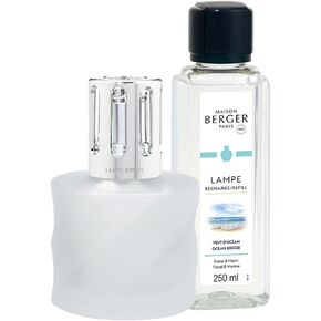 MAISON BERGER - Lampe Berger Model Spirale - ناشر مصباح عطري منزلي - 4.9 × 3.2 × 3.2 بوصة - يتضمن زجاجة عطر - 8.45 مرة سائلة - 250 ملليلتر (Clear Air Pur Neutral)