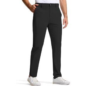Mens Golf Dress Pants 31" with 5 Pockets Stretch Slim Fit Lightweight Quick Dry Chino Trousers for Work Casual Travel