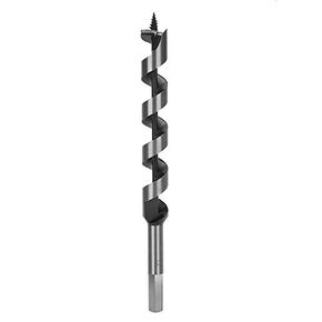 Zerone Auger Drill Bit, 8pc Carbon Steel Hex Shank Brad Point Drill SDS Auger Spiral Wood Drilling Tool with Wooden Case, Diameter 6mm 8mm 10mm 12mm 14mm 16mm 18mm 20mm
