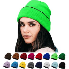 ZOORON 1Pack Unisex Reversible Beanie for Men Women Men's Warm Winter Hats Knit Cuff Beanie Cap,Reversible Double-Side-Wear in Kuwait