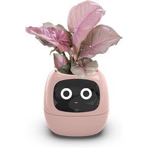 Smart Flowerpots,Smart Pet Planter,Ai Planter,Intelligent Flowerpots,Multiple Expressions,7 Smart Sensors, and Ai Chips Make Raising Plants Easy and Fun for Living Room,Plant-Free(Green)