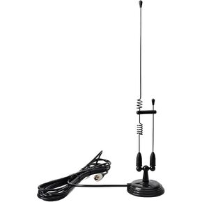 2m/70cm VHF UHF Antenna Dual Band Magent Base Amplifier PL-259 Plug, HT Scanner Magnetic Mobile Antenna Mount for Truck JEEP Vehicel Taxi Bus UTV ATV Mobile Radio Transceiver