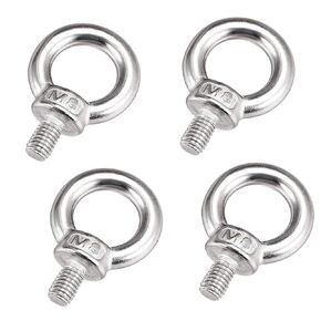 304 Stainless Steel M10Thread Machinery Shoulder Lifting Forged Eye Bolts (Pack of 5)