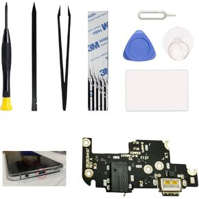 Charging Port Replacement Kit Compatible with Moto One 5G Ace, XT2113 Dock Board USB-C Connector, with Toolkit