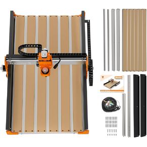 FoxAlien Y-axis 4080 Extension Kit for Masuter 3 CNC Router Machine, with Upgraded T-slot Hybrid Spoilboard for Large Wood Engraving Carving Projects (Extend Y-axis to 800mm)