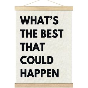 BCUANGD Funny Wall Art - Sarcastic Humor Wall Decor Poster Hanger with Wood Frames, Funky Modern Wall Hanging Canvas Decor for Office Bedroom, 12x16 Inches