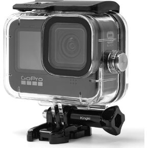 KINGKI 60M/196FT Waterproof Case for Go Pro Hero12 /Hero11 /Hero10 /Hero9,Protective Underwater Diving Housing Shell with Accessories for Hero12/11/10/9 Black Action Camera